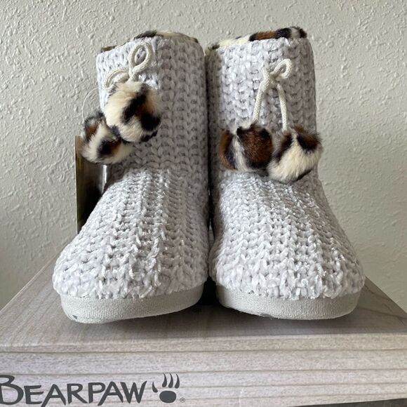 NIB BearPaw Winter White Josephine Slipper Booties Size S,L, and XL - Picture 2 of 9
